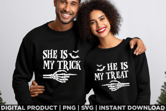 Couple Halloween She is He is My Trick: A T-Shirt Design Gem