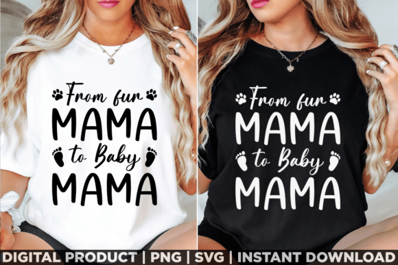 From Fur Mama to Baby Mama: A Charming T-Shirt Design