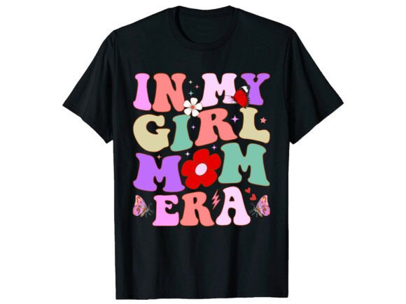 Girl Mom Era Retro Family T-Shirt: A Graphic Design Asset for Local Brands