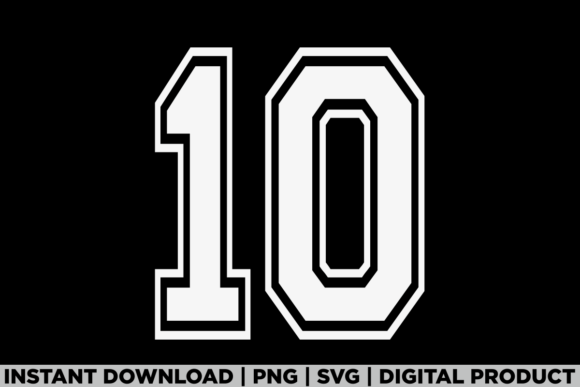 Number 10 Birthday Varsity: A Versatile Graphics Asset