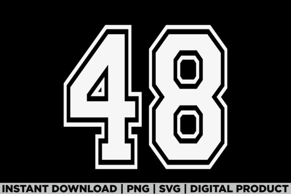 Number 48 Birthday Varsity: A Versatile T-Shirt Design