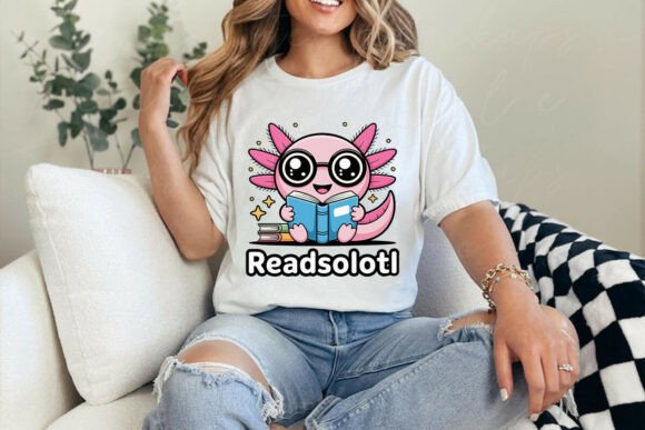 Readsolotl SVG PNG: Adorable T-Shirt Graphics for Crafters