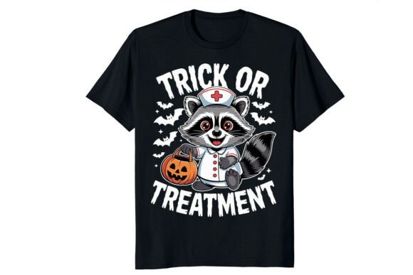 Trick or Treatment FunnyNurse Halloween T-Shirt Graphics
